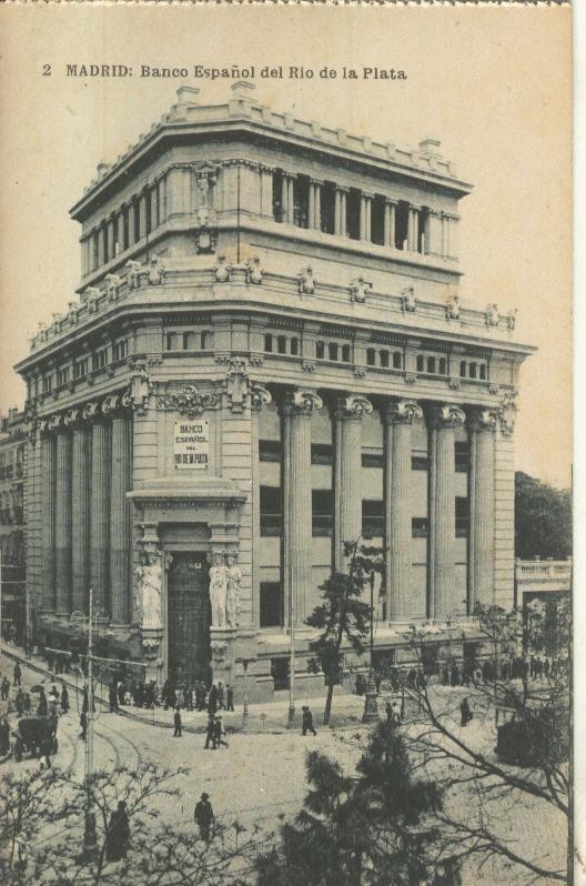 Postal B/N 0199 : Banco Español del Rio de la Plata en Madrid
