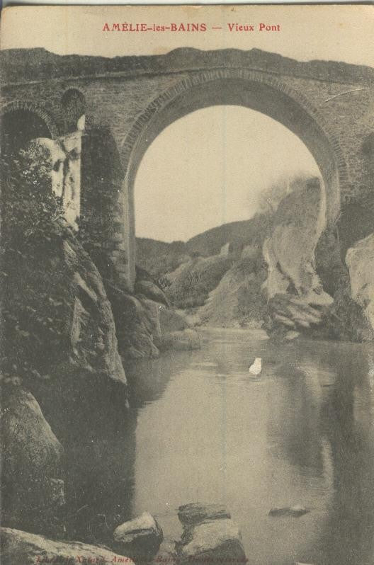 Postal B/N 0209 :  Vieux Pont en Amelie les Bains