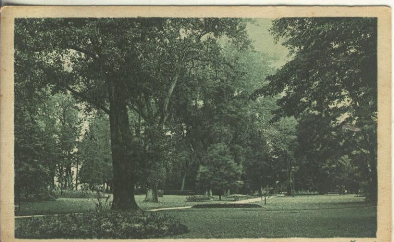 Postal B/N 0218 : Dans les Grands Parcs en Vichy