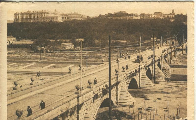 Postal B/N 0245 : Puente de Segovia en Madrid