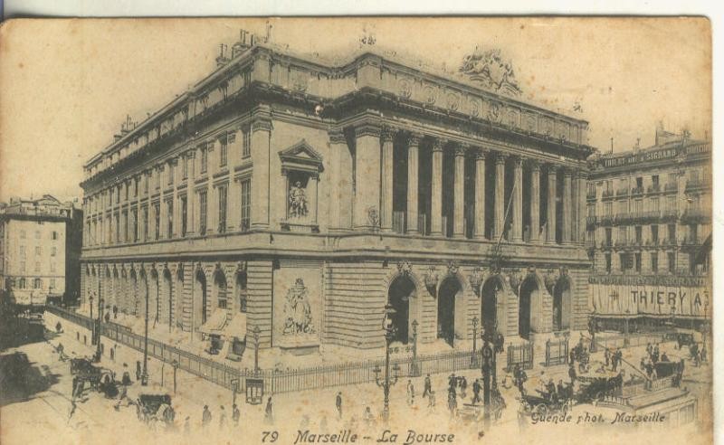 Postal B/N 0246 : La Bourse de Marseille-Francia