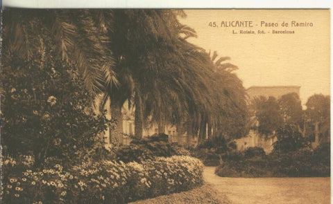 Postal B/N 0250 : Paseo de Ramiro de Alicante
