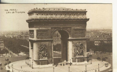 Postal B/N 0261: L,Arc de Triomphe de Paris