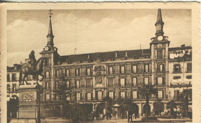 Postal B/N 0268 : Plaza Mayor de Madrid