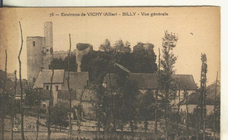 Postal B/N 0272 : Environs de Vichy: Billy-Vue generale