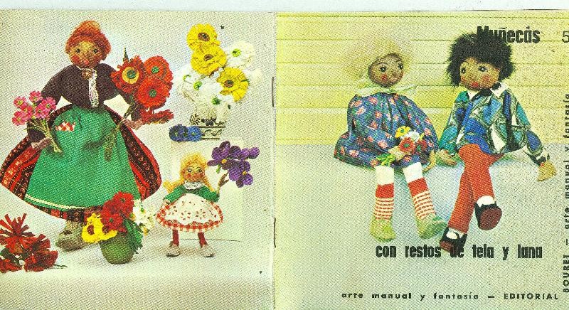 Muñecas con restos de tela y lana