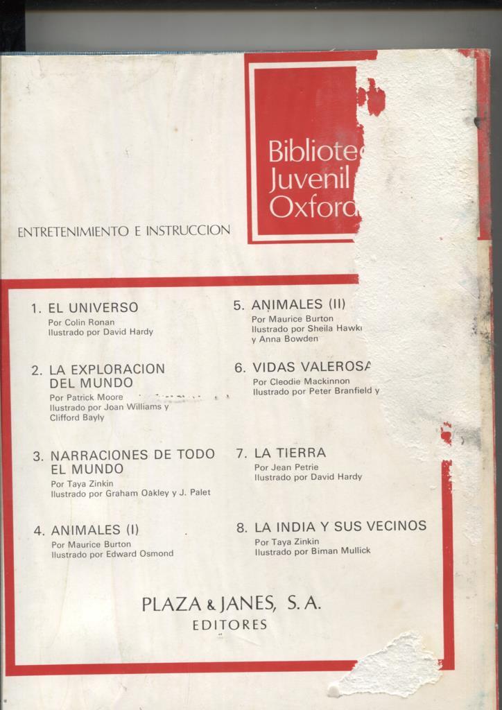 Biblioteca Juvenil Oxford volumen 6: Vidas valerosas (sobrecubierta trasera algo estropeada