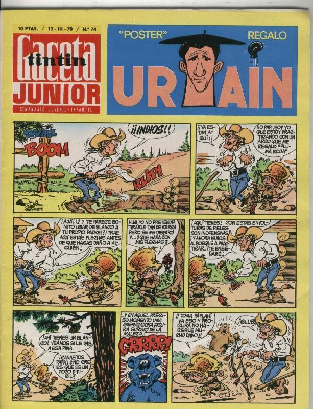Gaceta Junior numero 74: poster de URTAIN