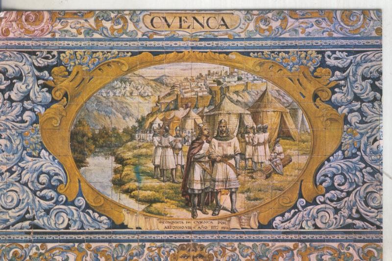 Postal 006026 : Azulejo dedicado a Cuenca
