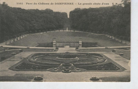 Postal B/N 0276 : Chateau de Dampierre: la grande chute d,eau
