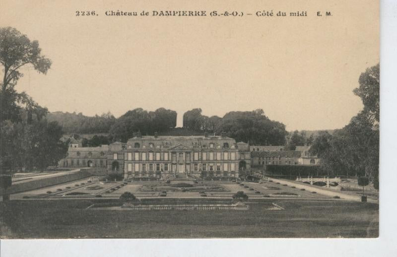 Postal B/N 0285 : Chateau de Dampierre: Cote du midi