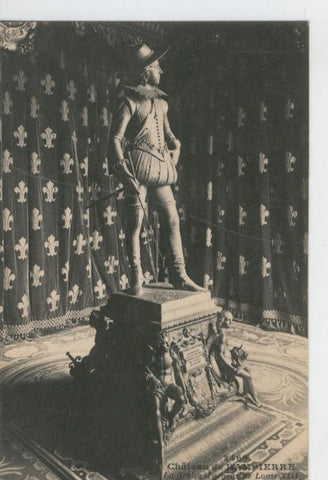 Postal B/N 0287 : Chateau de Dampierre: La Statue de Louis XIII
