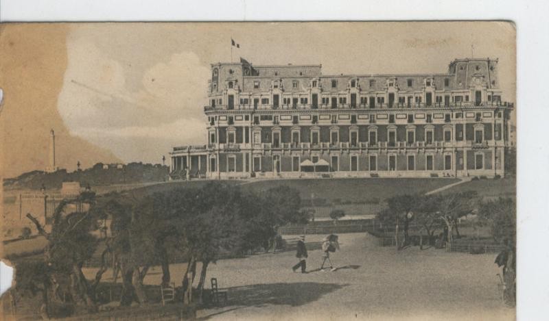 Postal B/N 0306 : Biarritz: Hotel du Palais et le Parc