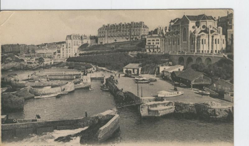 Postal B/N 0308 : Biarritz: Le port des pecheurs