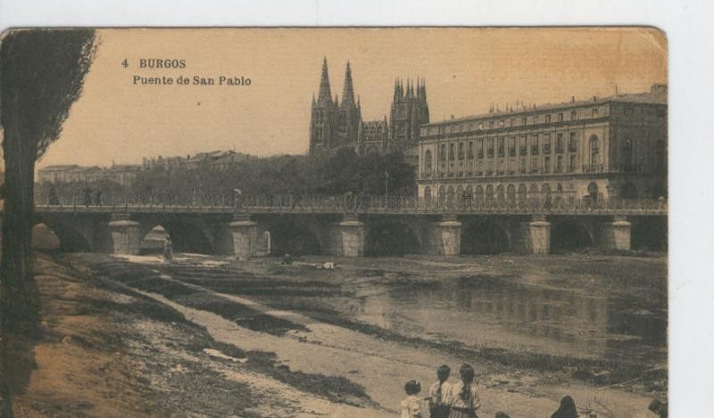 Postal B/N 0314 : Burgos: Puente de San Pablo