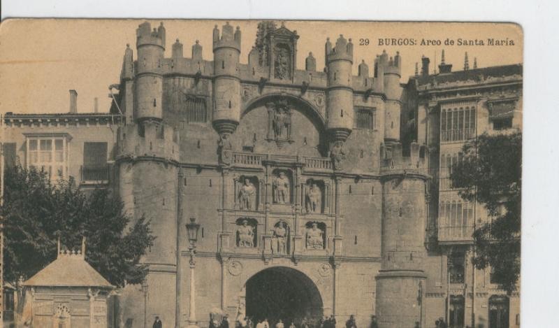 Postal B/N 0316 : Burgos: Arcos de Santa Maria