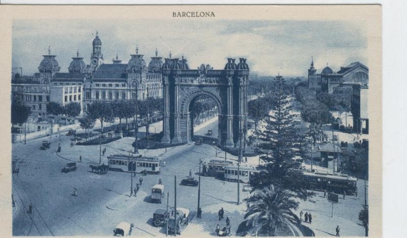 Postal B/N 0322 : Barcelona: Arco de Triunfo