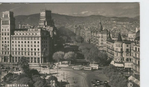 Postal B/N 0324 : Barcelona: Paseo de Gracia