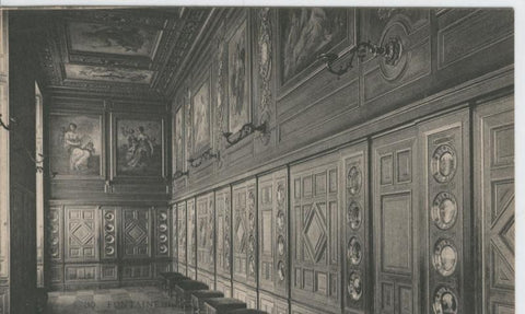 Postal B/N 0360 : Fontainebleau: La Galerie des Assiettes