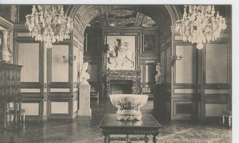 Postal B/N 0363 : Fontainebleau: Le salon saint louis