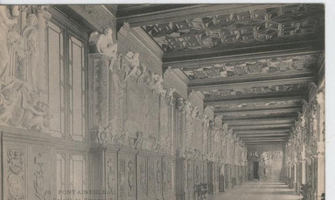Postal B/N 0369 : Fontainebleau: Galerie de François I