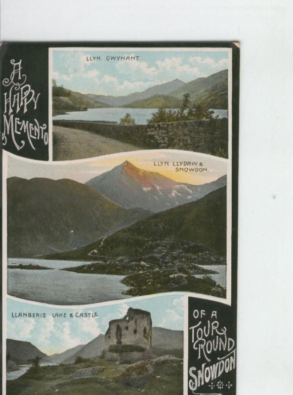 Postal castillos numero 003: Llanberiws Lake Castle, of a tour round snowdon