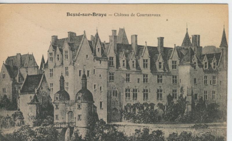 Postal castillos numero 044: Chateau de Courtanvaux, Besse sur Braye