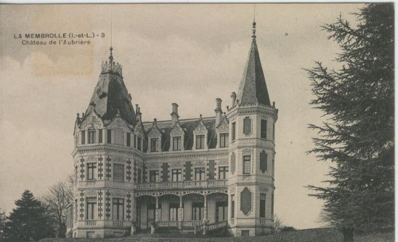Postal castillos numero 075: Chateau de Aubriere