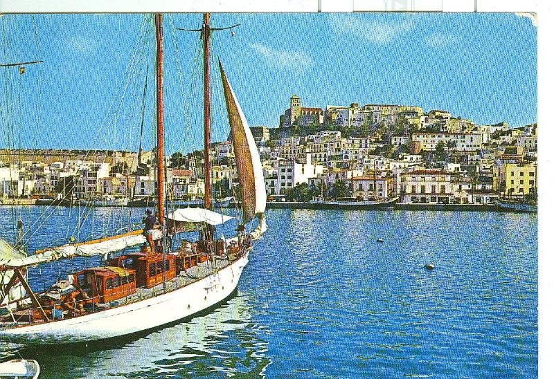 Postal 6499 : Ibiza vista desde el mar