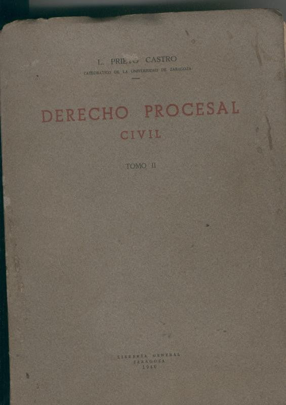 Derecho civil procesal. Tomo II