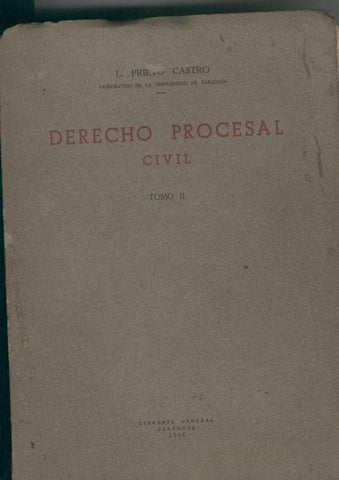Derecho civil procesal. Tomo II