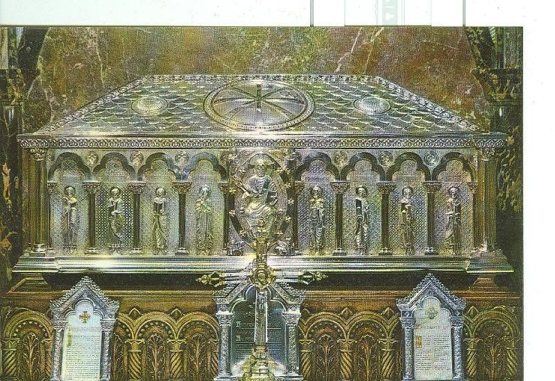 Postal 6543 : Catedral Santiago, Arca con reliquias apostol
