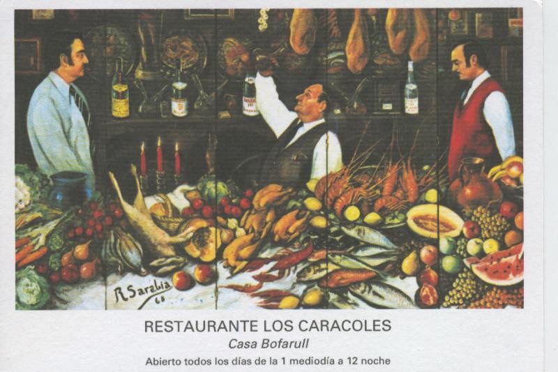 Postal 6578 : Publicitaria restaurante Los Caracoles de Barcelona