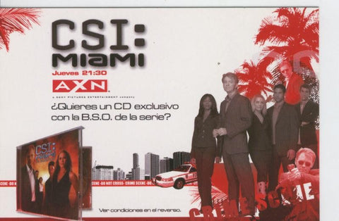 Postal 6588 : Publicitaria serie TV CSI Miami