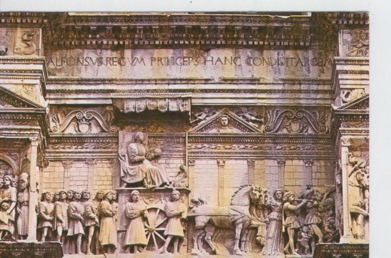 Postal 6688: Detalle Arco Triunfal de la puerta Castelnuovo de Napoles