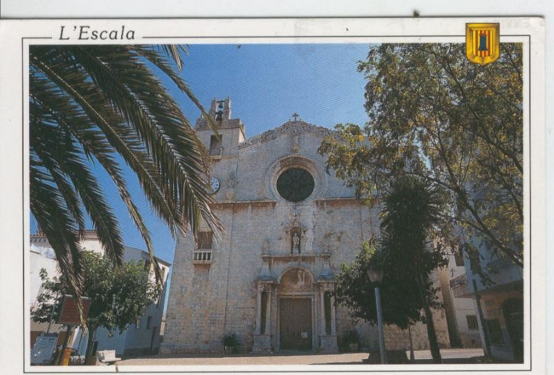 Postal 6755:  La Escala, Girona ,Iglesia
