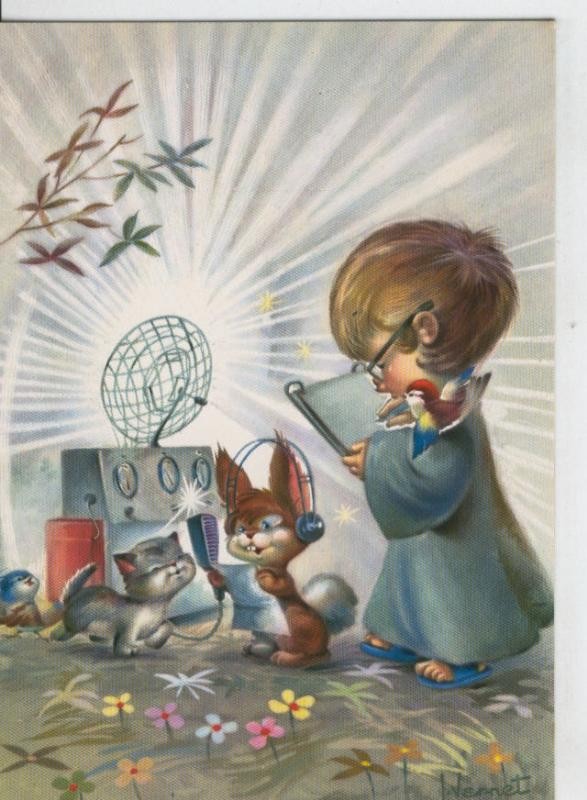 Postal 6857: Dibujo infantil, ilustracion de I.Vernet