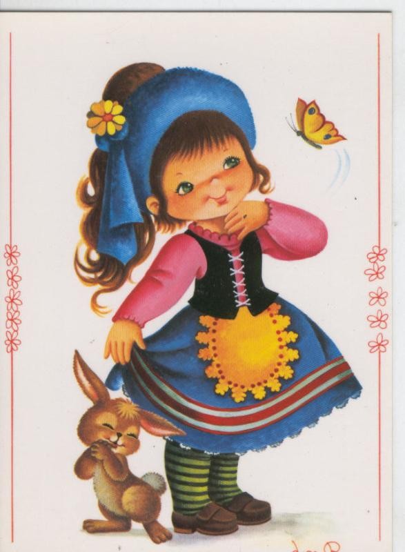 Postal 6874: Dibujo infantil, ilustracion de Jose R
