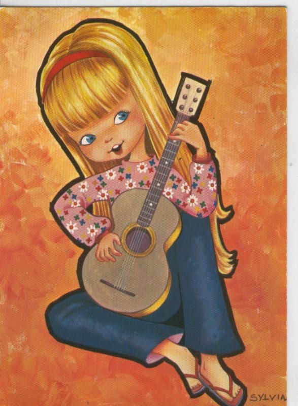Postal 6889: Dibujo infantil, ilustracion de Sylvia