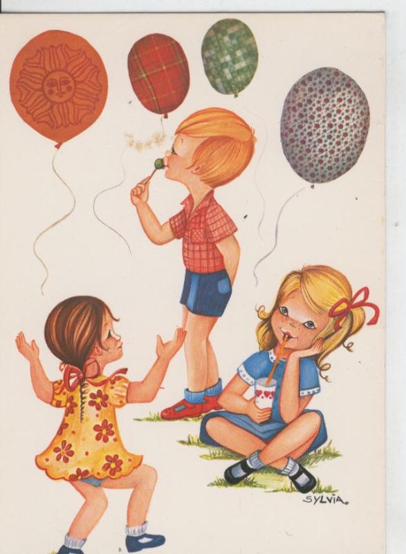 Postal 6890: Dibujo infantil, ilustracion de Sylvia