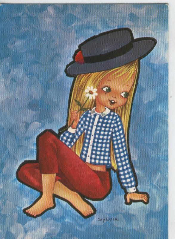 Postal 6891: Dibujo infantil, ilustracion de Sylvia