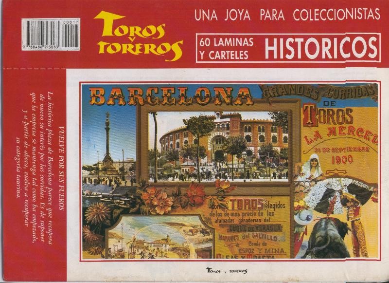 Lamina de La Lidia modelo 17: Cartel Barcelona 1900