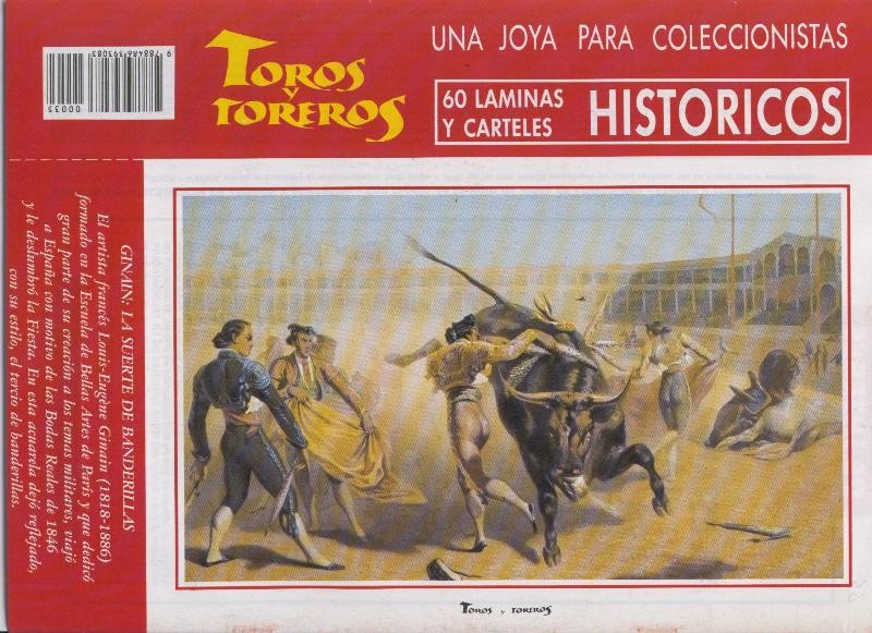 Lamina de La Lidia modelo 35: La suerte de Banderrillas ilustrada por Ginain