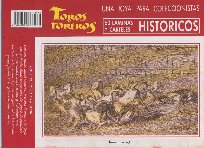 Lamina de La Lidia modelo 48: Suerte del picador ilustrado por Goya