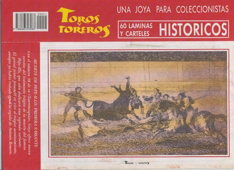 Lamina de La Lidia modelo 51: Muerte de Pepe Illo en Madrid  ilustrado por Goya