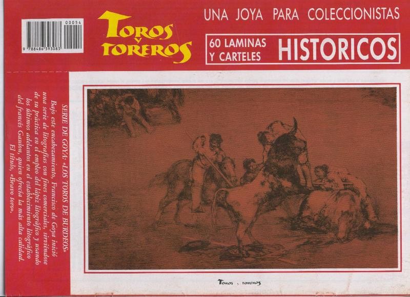 Lamina de La Lidia modelo 54: Los toros de Burdeos  ilustrado por Goya