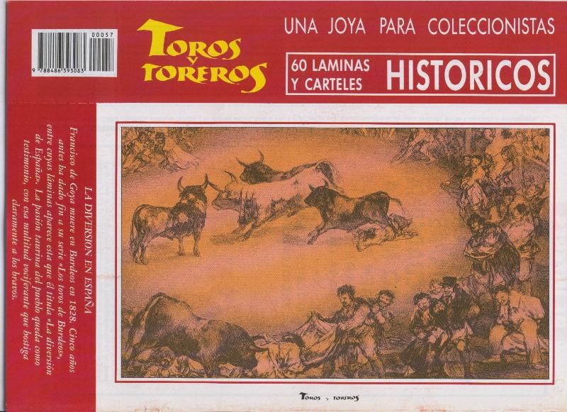 Lamina de La Lidia modelo 57: Los toros de Burdeos  ilustrado por Goya