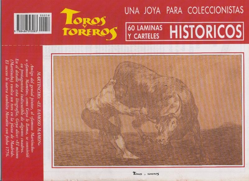 Lamina de La Lidia modelo 58: Martincho ilustrado por Goya