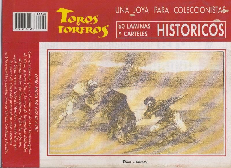 Lamina de La Lidia modelo 60: Caza a pie ilustrado por Goya