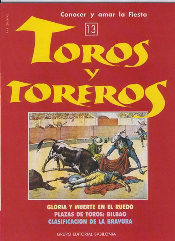 Portada fasciculo Toros y Toreros numero 13